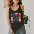 French Bulldog Dog Motif USA Patriot 4th Of July Flowy Tank