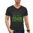 French Bulldog Rolling Fatties Dog Lover Puppy Owner Men's V-Neck T-Shirt