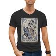 Frenchie Dog Mom Tarot Card French Bulldog Skeleton Mom Men's V-Neck T-Shirt