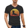 Retro Vintage French Bulldog Shirt Yoga French Bulldog Men's V-Neck T-Shirt
