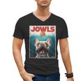 Tan Frenchie Jowls Fawn French Bulldog Mom Top Dad Men's V-Neck T-Shirt