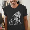 English Bulldog Dog Hund Gift Men's V-Neck T-Shirt