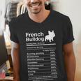 French Bulldog Facts Nutrition Frenchie Lover Men's V-Neck T-Shirt