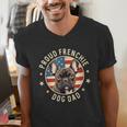 For French Bulldog Lovers Men Proud Frenchie Dog Dad Men's V-Neck T-Shirt