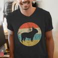 French Bulldog Retro Dog Men's V-Neck T-Shirt