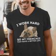 Frenchie Better Life French Bulldog Dog Lover Men's V-Neck T-Shirt