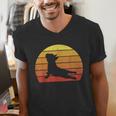 Retro Vintage French Bulldog Shirt Yoga French Bulldog Men's V-Neck T-Shirt