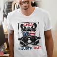 Chill The Fourth Out 4th Of July Cute French Bulldog Men's V-Neck T-Shirt