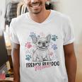 French Bulldog Mama Frenchie Dog Mom Men's V-Neck T-Shirt