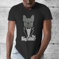 The Dogfather French Bulldog Dad Frenchie Papa T-Shirt Men's V-Neck T-Shirt