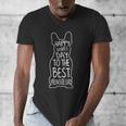 French Bulldog For Lover Happy Fathers Day Frenchie Dad Men's V-Neck T-Shirt