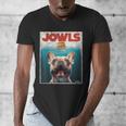 Tan Frenchie Jowls Fawn French Bulldog Mom Top Dad Men's V-Neck T-Shirt