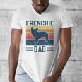 Vintage Frenchie Dad French Bulldog Men's V-Neck T-Shirt