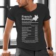 French Bulldog Facts Nutrition Frenchie Lover Men's V-Neck T-Shirt
