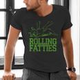 French Bulldog Rolling Fatties Dog Lover Puppy Owner Men's V-Neck T-Shirt