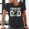 Frenchie Dad Dog Lover French Bulldog Father Dog Owner Men's V-Neck T-Shirt