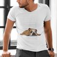 English Bulldog Apparel Bulldog Mom Life Is Ruff Men's V-Neck T-Shirt
