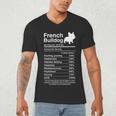 French Bulldog Facts Nutrition Frenchie Lover Men's V-Neck T-Shirt