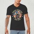 For French Bulldog Lovers Men Proud Frenchie Dog Dad Men's V-Neck T-Shirt