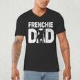 Frenchie Dad Dog Lover French Bulldog Father Dog Owner Men's V-Neck T-Shirt