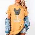 The Dogfather French Bulldog Dad Frenchie Papa T-Shirt Women's Comfort Colors T-Shirt Mustard