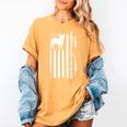 French Bulldog American Flag Frenchie Dog Women's Comfort Colors T-Shirt Mustard