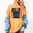 French Bulldog Dog Motif USA Patriot 4th Of July Women's Comfort Colors T-Shirt Mustard