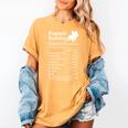 French Bulldog Facts Nutrition Frenchie Lover Women's Comfort Colors T-Shirt Mustard