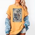 Frenchie Dog Mom Tarot Card French Bulldog Skeleton Mom Women's Comfort Colors T-Shirt Mustard