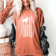 French Bulldog American Flag Frenchie Dog Women's Comfort Colors T-Shirt Yam