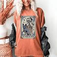 Frenchie Dog Mom Tarot Card French Bulldog Skeleton Mom Women's Comfort Colors T-Shirt Yam