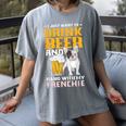Drink Beer & Hang With My Frenchie French Bulldog Dad Women's Comfort Colors T-Shirt Gray