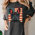 French Bulldog Dog Motif USA Patriot 4th Of July Women's Comfort Colors T-Shirt Pepper