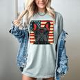 French Bulldog Dog Motif USA Patriot 4th Of July Women's Comfort Colors T-Shirt Bay