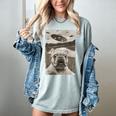 French Bulldog And UFO UFO And French Bulldog Selfie Women's Comfort Colors T-Shirt Bay