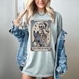 Frenchie Dog Mom Tarot Card French Bulldog Skeleton Mom Women's Comfort Colors T-Shirt Bay