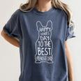 French Bulldog For Lover Happy Fathers Day Frenchie Dad Women's Comfort Colors T-Shirt Denim