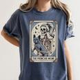 Frenchie Dog Mom Tarot Card French Bulldog Skeleton Mom Women's Comfort Colors T-Shirt Denim
