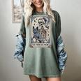 Frenchie Dog Mom Tarot Card French Bulldog Skeleton Mom Women's Comfort Colors T-Shirt Berry