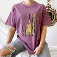 Camo US Flag French Bulldog Frenchie Patriot Dog Lover Women's Comfort Colors T-Shirt Moss