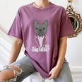 The Dogfather French Bulldog Dad Frenchie Papa T-Shirt Women's Comfort Colors T-Shirt Moss