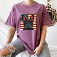 French Bulldog Dog Motif USA Patriot 4th Of July Women's Comfort Colors T-Shirt Moss
