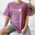 French Bulldog Facts Nutrition Frenchie Lover Women's Comfort Colors T-Shirt Moss