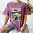 French Bulldog And UFO UFO And French Bulldog Selfie Women's Comfort Colors T-Shirt Moss