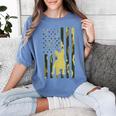 Camo US Flag French Bulldog Frenchie Patriot Dog Lover Women's Comfort Colors T-Shirt Blue Jean