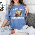 Frenchie Better Life French Bulldog Dog Lover Women's Comfort Colors T-Shirt Blue Jean