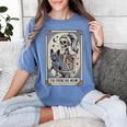 Frenchie Dog Mom Tarot Card French Bulldog Skeleton Mom Women's Comfort Colors T-Shirt Blue Jean