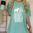 French Bulldog American Flag Frenchie Dog Women's Comfort Colors T-Shirt Chalky Mint