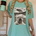 French Bulldog And UFO UFO And French Bulldog Selfie Women's Comfort Colors T-Shirt Chalky Mint
