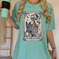 Frenchie Dog Mom Tarot Card French Bulldog Skeleton Mom Women's Comfort Colors T-Shirt Chalky Mint